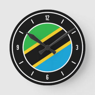 Tanzania Flag Elegant Ronde Klok