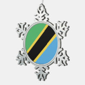 Tanzania Flag Emblem Tin Sneeuwvlok Ornament (Rechts)