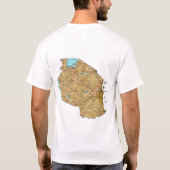Tanzania Flag en Map T-Shirt (Achterkant)