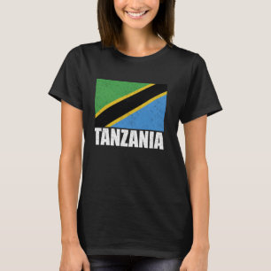 Tanzania Flag Grunge Souvenir Tanzania T-shirt