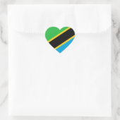 Tanzania Flag Hart Sticker (Tas)