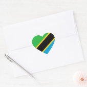 Tanzania Flag Hart Sticker (Envelop)