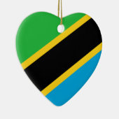 Tanzania Flag Heart Keramisch Ornament (Rechts)