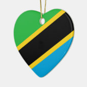 Tanzania Flag Heart Keramisch Ornament (Links)