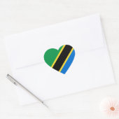 Tanzania Flag Heart Sticker (Envelop)