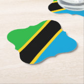 Tanzania Flag Kartonnen Onderzetters (Gekanteld)