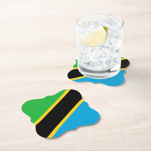 Tanzania Flag Kartonnen Onderzetters (Insitu)