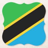 Tanzania Flag Kartonnen Onderzetters (Voorkant)