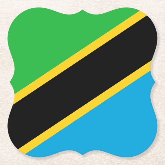 Tanzania Flag Kartonnen Onderzetters (Voorkant)