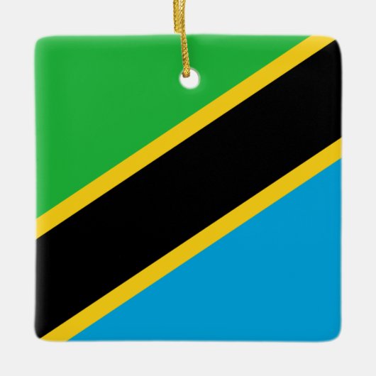 Tanzania Flag Keramisch Ornament (Voorkant)