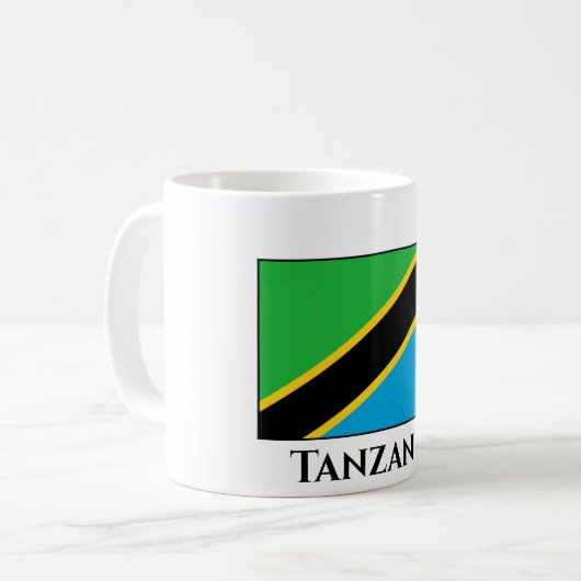 Tanzania Flag Koffiemok (Voorkant links)