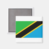 Tanzania Flag Magneet (Voorkant / Achterkant)