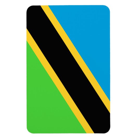 Tanzania Flag Magneet (Verticaal)