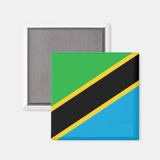 Tanzania Flag Magneet (Voorkant / Achterkant)