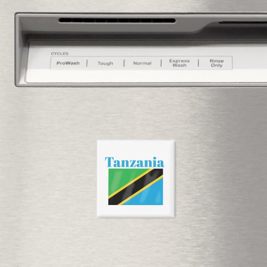 Tanzania Flag Magneet (Insitu (Vaatwasser))