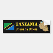 Tanzania Flag + Map Bumpersticker (Voorkant)