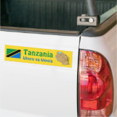 Tanzania Flag + Map Bumpersticker (Op Truck)