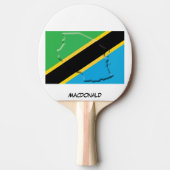 TANZANIA FLAG & MAP Persoonlijk Tafeltennisbatje (Voorkant)
