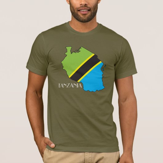 Tanzania Flag-Map Shirt (Voorkant)