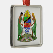 Tanzania Flag Metalen Ornament (Rechts)