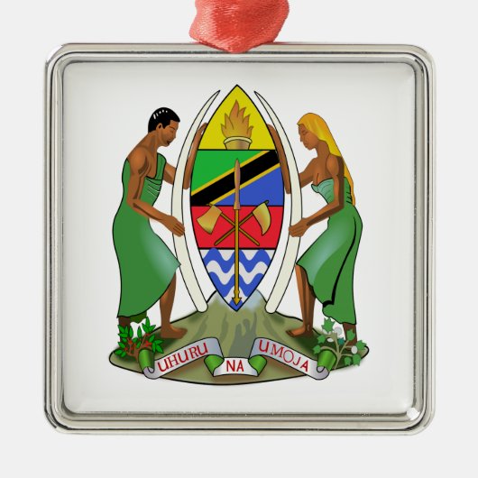 Tanzania Flag Metalen Ornament (Voorkant)