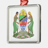 Tanzania Flag Metalen Ornament (Links)
