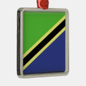 Tanzania Flag Metalen Ornament (Rechts)