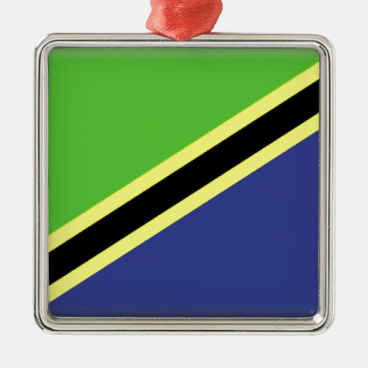 Tanzania Flag Metalen Ornament (Voorkant)