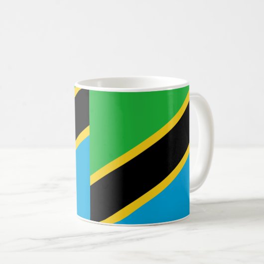 "Tanzania Flag Mok - Bold National Pride Ceramic C (Voorkant rechts)