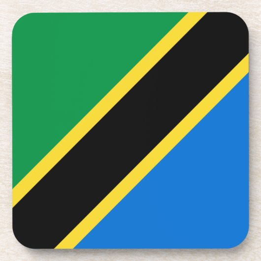 Tanzania Flag Onderzetter (Voorkant)