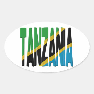 Tanzania flag ovale sticker
