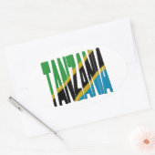 Tanzania flag ovale sticker (Envelop)