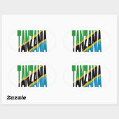 Tanzania flag ovale sticker (Vel)