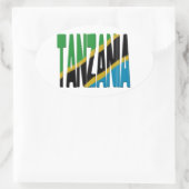 Tanzania flag ovale sticker (Tas)