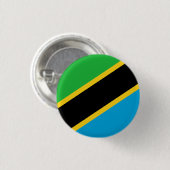 Tanzania Flag Ronde Button 3,2 Cm (Voorkant /achterkant)