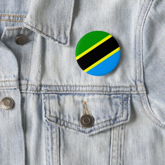 Tanzania Flag Ronde Button 5,7 Cm (In situ)