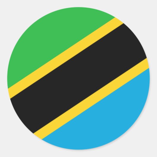 Tanzania Flag Sticker (Voorkant)