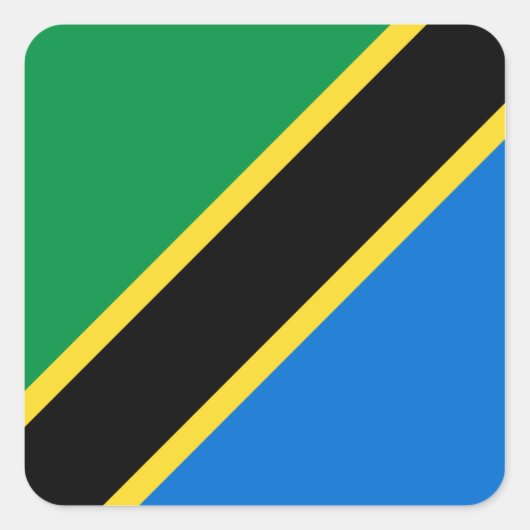 Tanzania Flag Sticker (Voorkant)