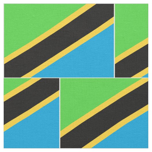 Tanzania Flag Stof (Close Up)