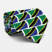 Tanzania Flag Stropdas (Opgerold)