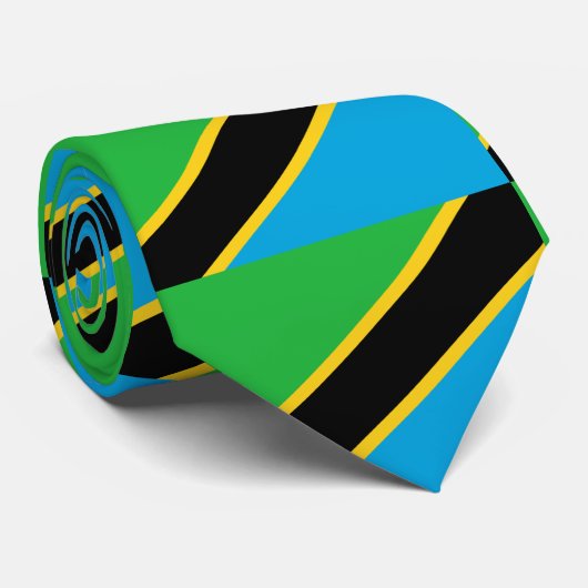 Tanzania Flag Stropdas (Opgerold)