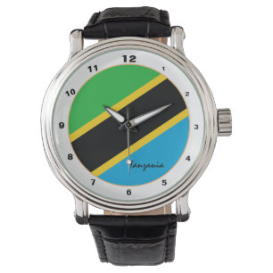 Tanzania Flag & Tanzania trendy mode/design Horloge