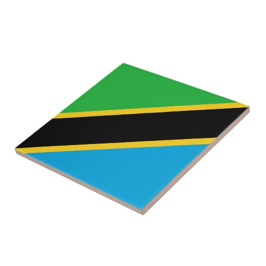 Tanzania Flag Tegeltje (Zijkant)