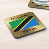 Tanzania Flag+Text Onderzetter (Linkerzijde)