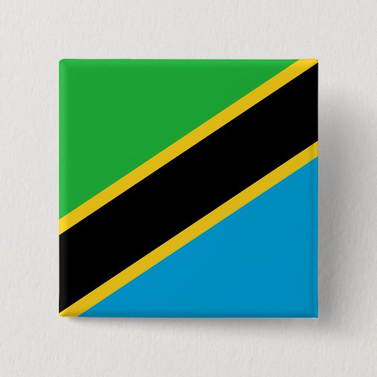 Tanzania Flag Vierkante Button 5,1 Cm (Voorkant)
