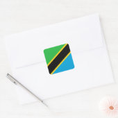 Tanzania Flag Vierkante Sticker (Envelop)