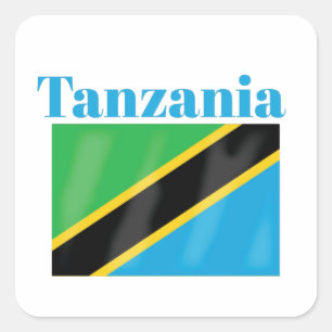 Tanzania Flag Vierkante Sticker
