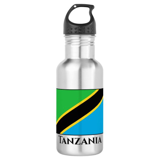 Tanzania Flag Waterfles (Voorkant)