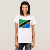 Tanzania Flag x Map T-Shirt (Voorkant volledig)