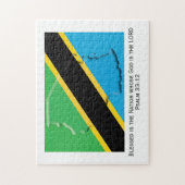 TANZANIA | Gezegende natie | TANZANIAN FLAG Legpuzzel (Verticaal)